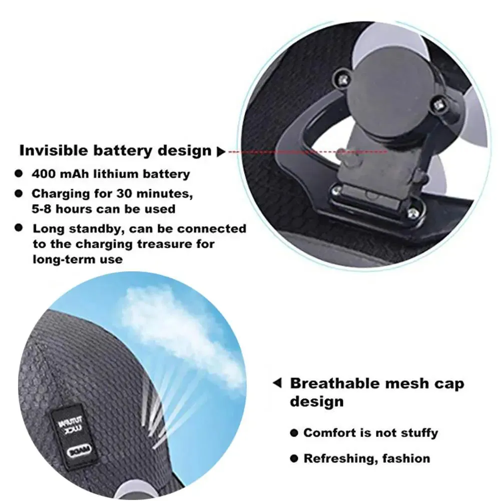 Solar  Powered  Fan cap