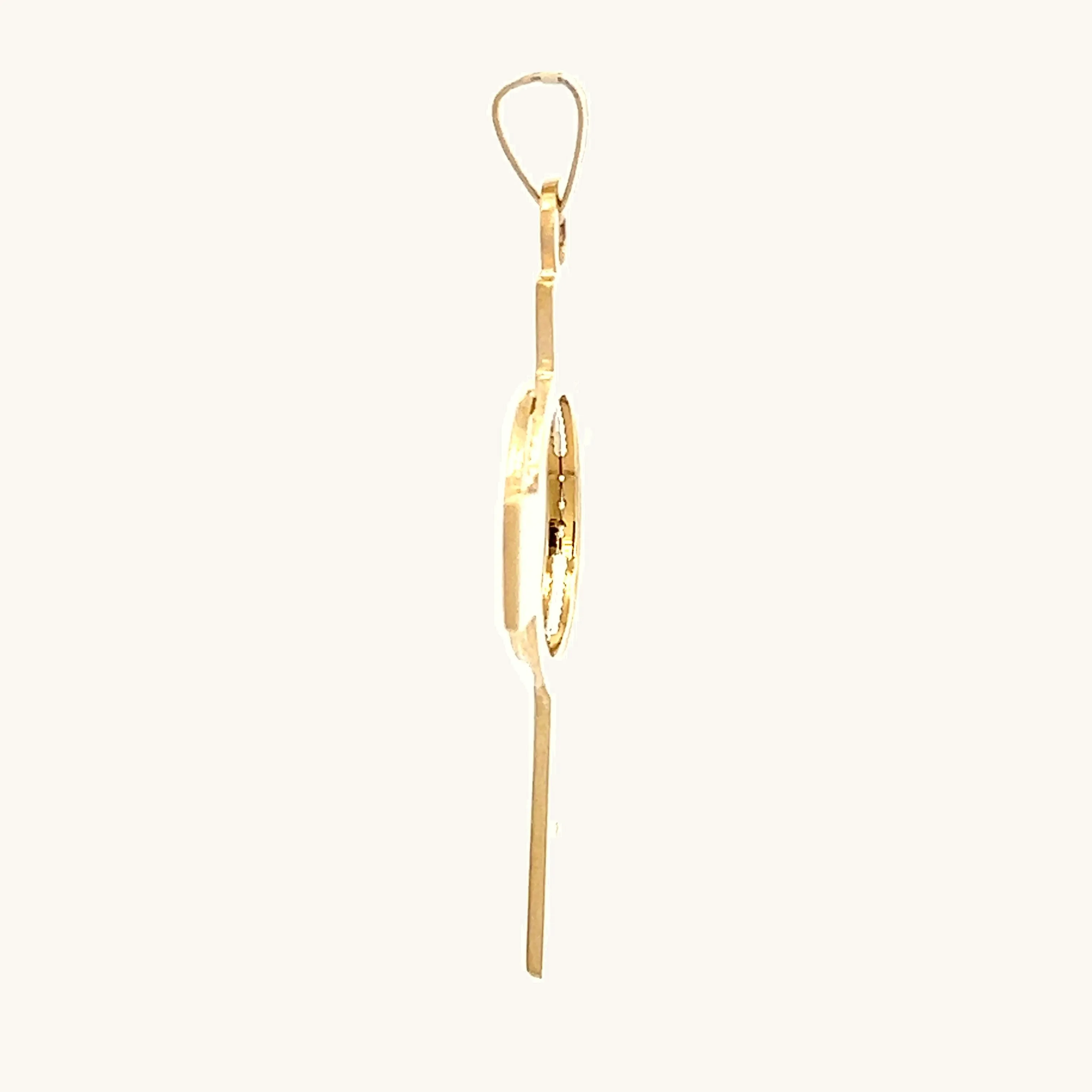 SOLID 14K GOLD ST. CHRISTOPHER CROSS PENDANT