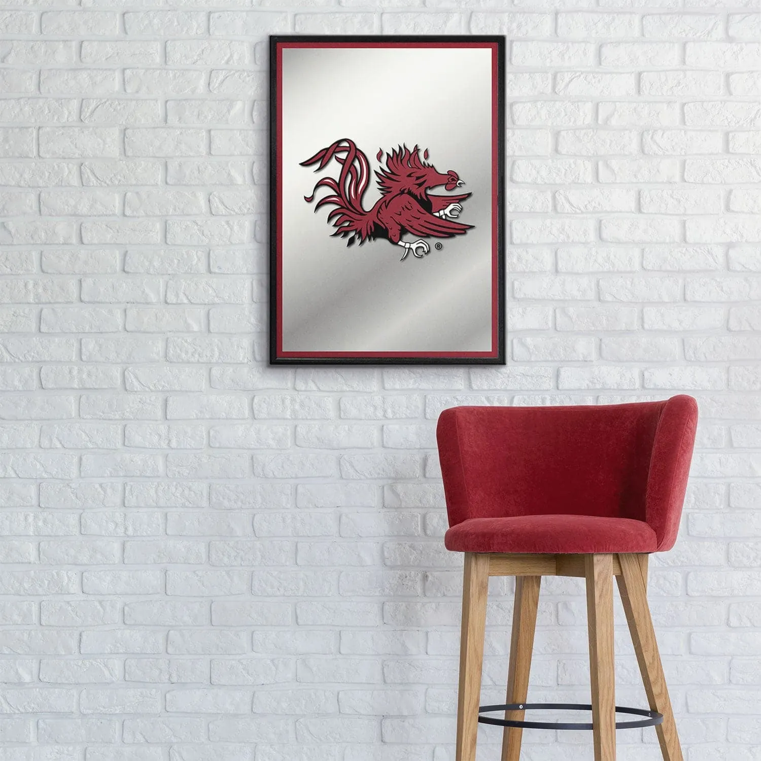South Carolina Gamecocks: Mascot - Framed Mirrored Wall Sign