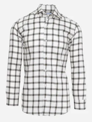 Sport Shirt in Green/White Plaid