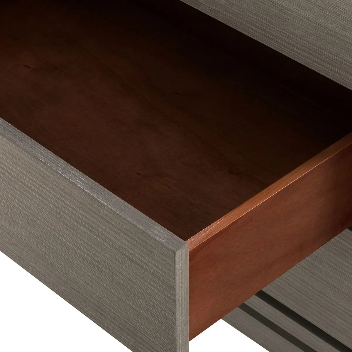 Stanford 3-Drawer Side Table / Taupe Gray