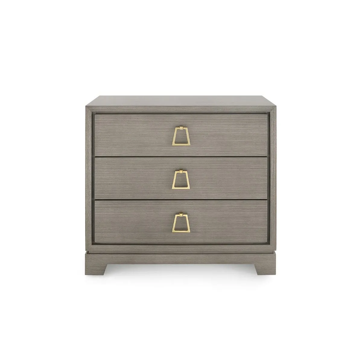 Stanford 3-Drawer Side Table / Taupe Gray