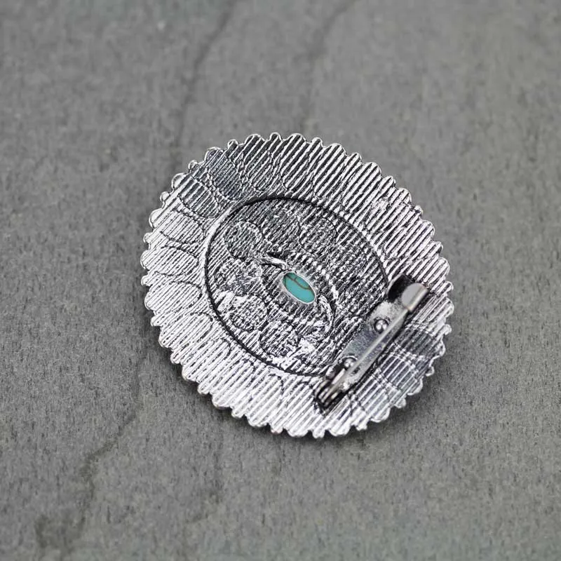 Stansbury Fashion Cluster Pin/Brooch - Turquoise