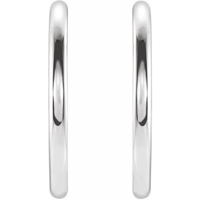 Sterling Silver 20 mm Vintage-Inspired Hoop Earrings