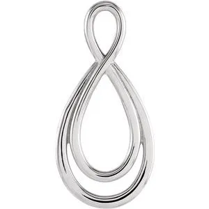 Sterling Silver 22x11 mm Infinity-Inspired Pendant