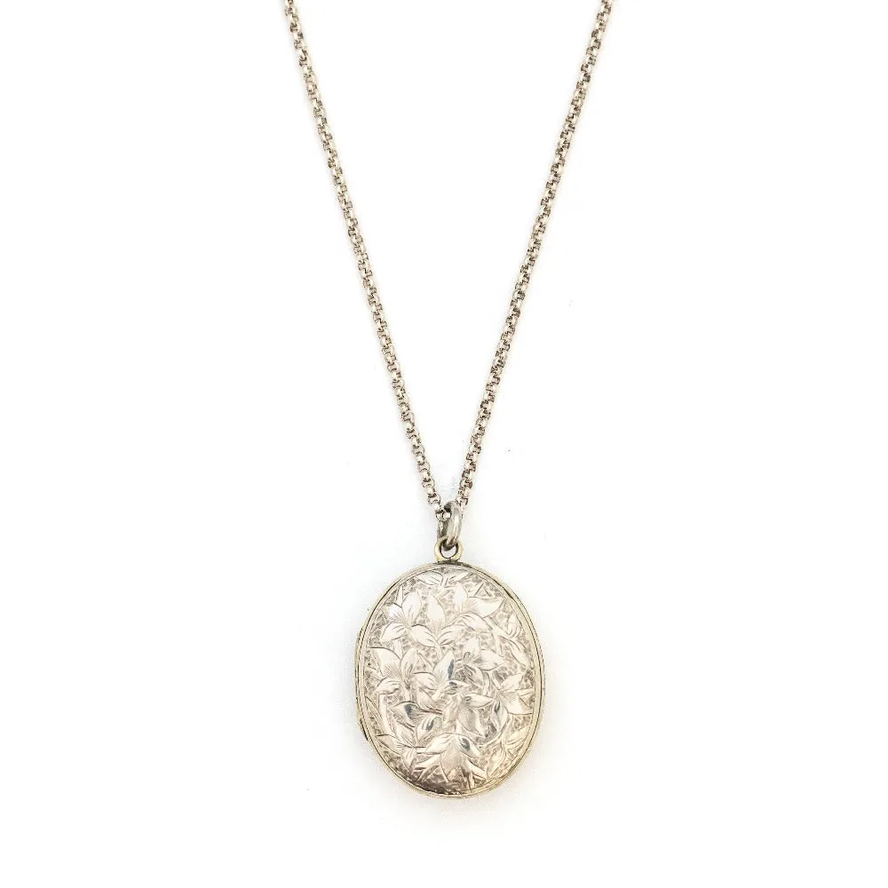 Sterling Silver Garden Vines Antique Locket