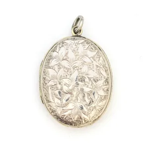 Sterling Silver Garden Vines Antique Locket