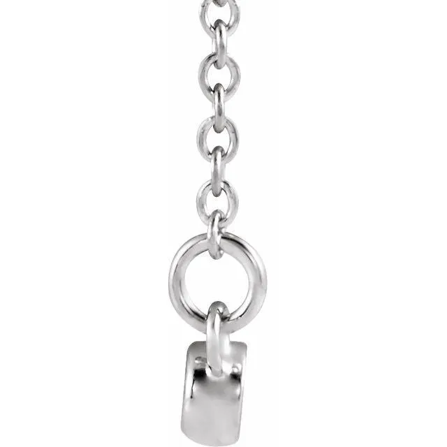 Sterling Silver Infinity-Inspired 16-18" Bar Necklace