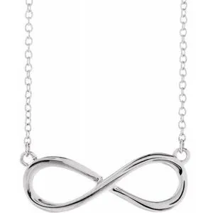 Sterling Silver Infinity-Inspired 18" Necklace