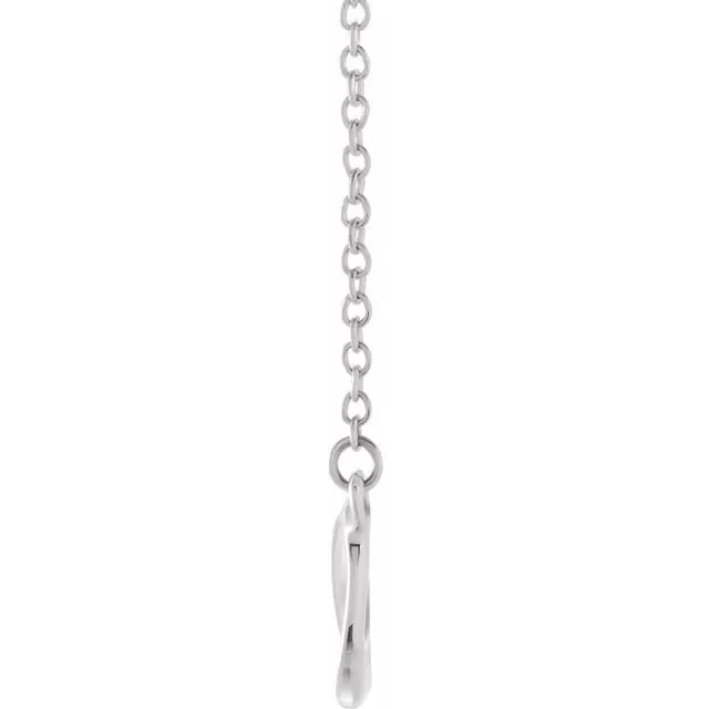 Sterling Silver Infinity-Inspired 18" Necklace
