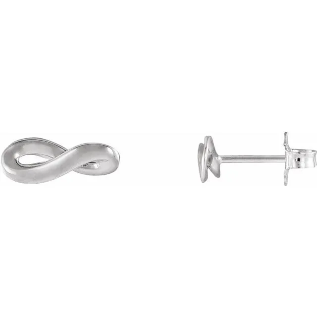 Sterling Silver Infinity-Inspired Earrings