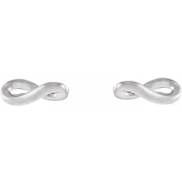 Sterling Silver Infinity-Inspired Earrings