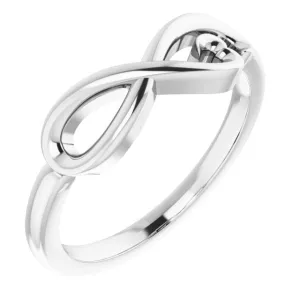 Sterling Silver Infinity-Inspired Heart Ring