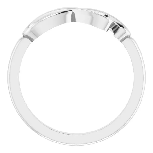 Sterling Silver Infinity-Inspired Heart Ring