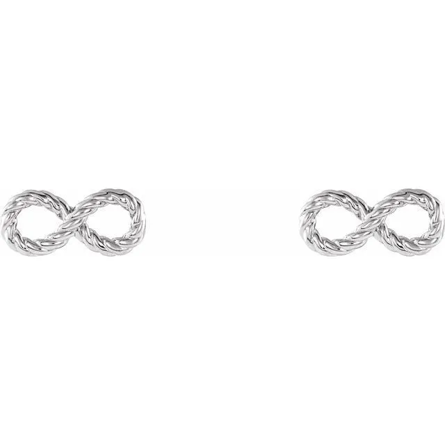 Sterling Silver Infinity-Inspired Rope Earrings