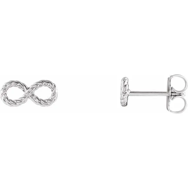 Sterling Silver Infinity-Inspired Rope Earrings