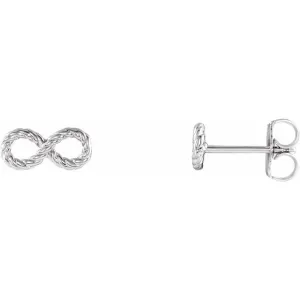 Sterling Silver Infinity-Inspired Rope Earrings