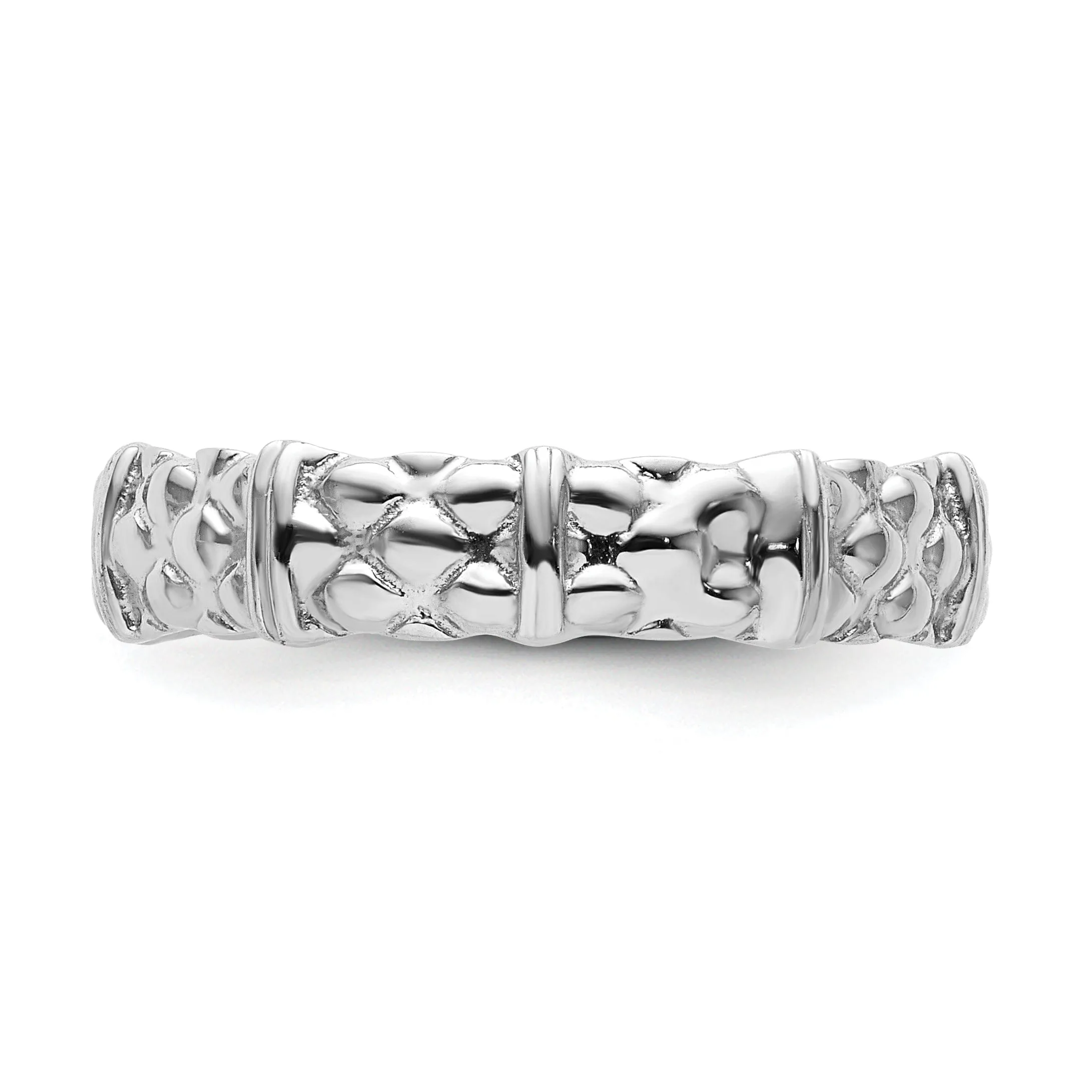 Sterling Silver Rhodium Ring
