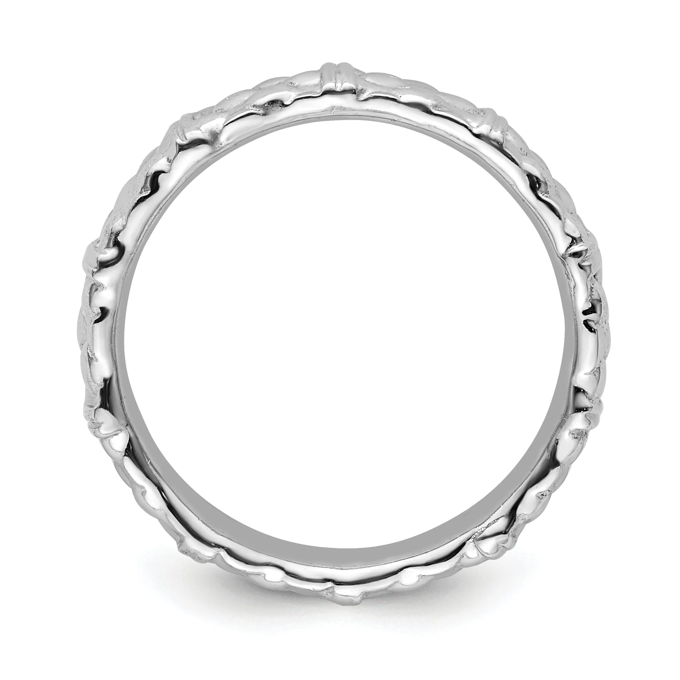 Sterling Silver Rhodium Ring
