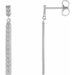 Sterling Silver Sculptural-Inspired Bar Earrings