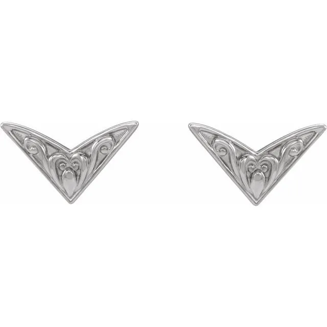 Sterling Silver Sculptural-Inspired Earrings
