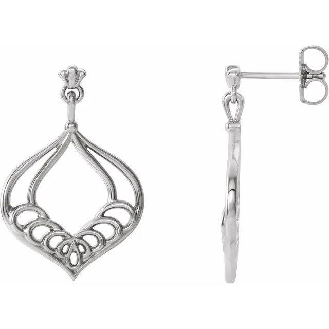 Sterling Silver Vintage-Inspired Dangle Earrings