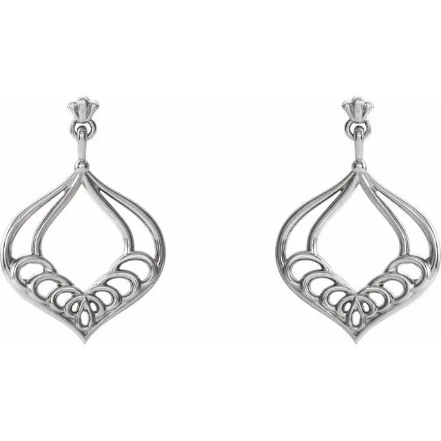 Sterling Silver Vintage-Inspired Dangle Earrings