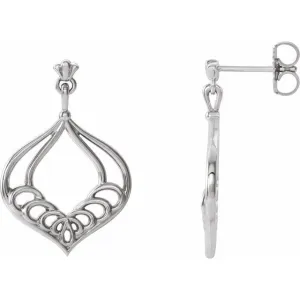Sterling Silver Vintage-Inspired Dangle Earrings
