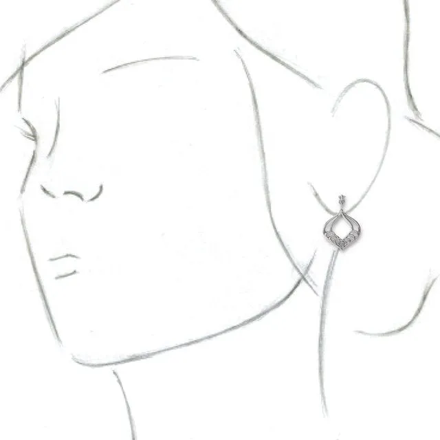 Sterling Silver Vintage-Inspired Dangle Earrings