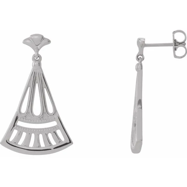 Sterling Silver Vintage-Inspired Dangle Earrings