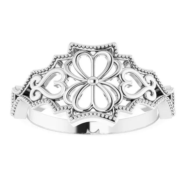 Sterling Silver Vintage-Inspired Ring