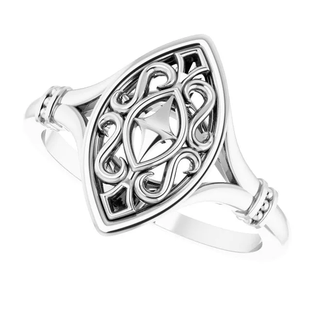 Sterling Silver Vintage-Inspired Ring