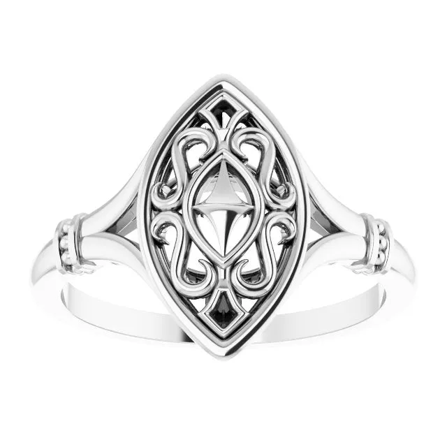 Sterling Silver Vintage-Inspired Ring