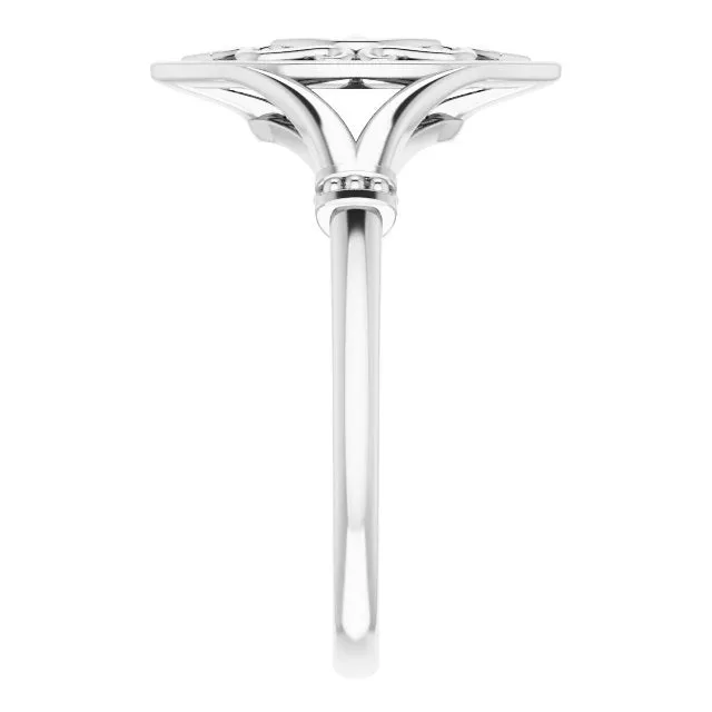 Sterling Silver Vintage-Inspired Ring