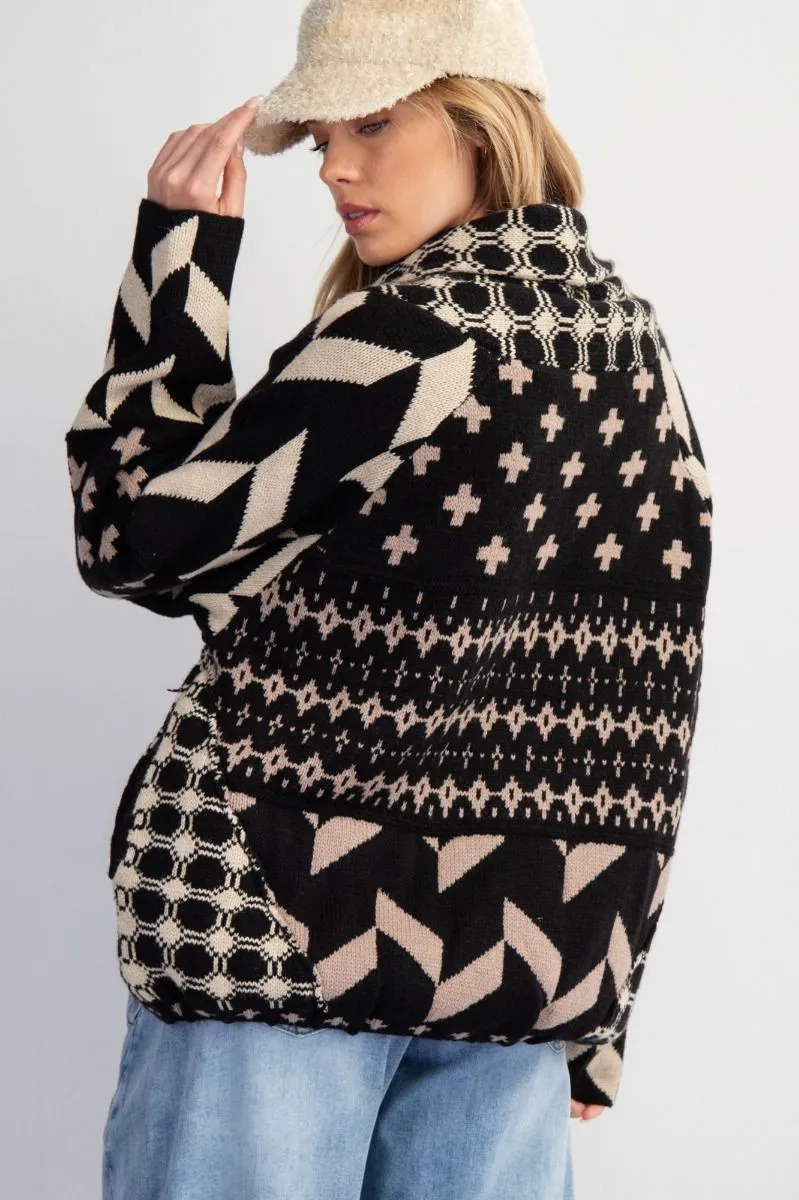 Stevie Printed Snap Down Cardigan