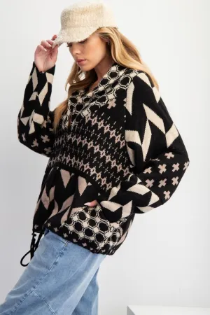 Stevie Printed Snap Down Cardigan