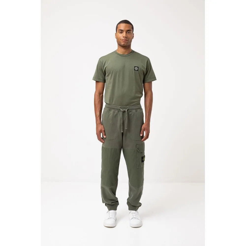 Stone Island Green Cotton Men Pants