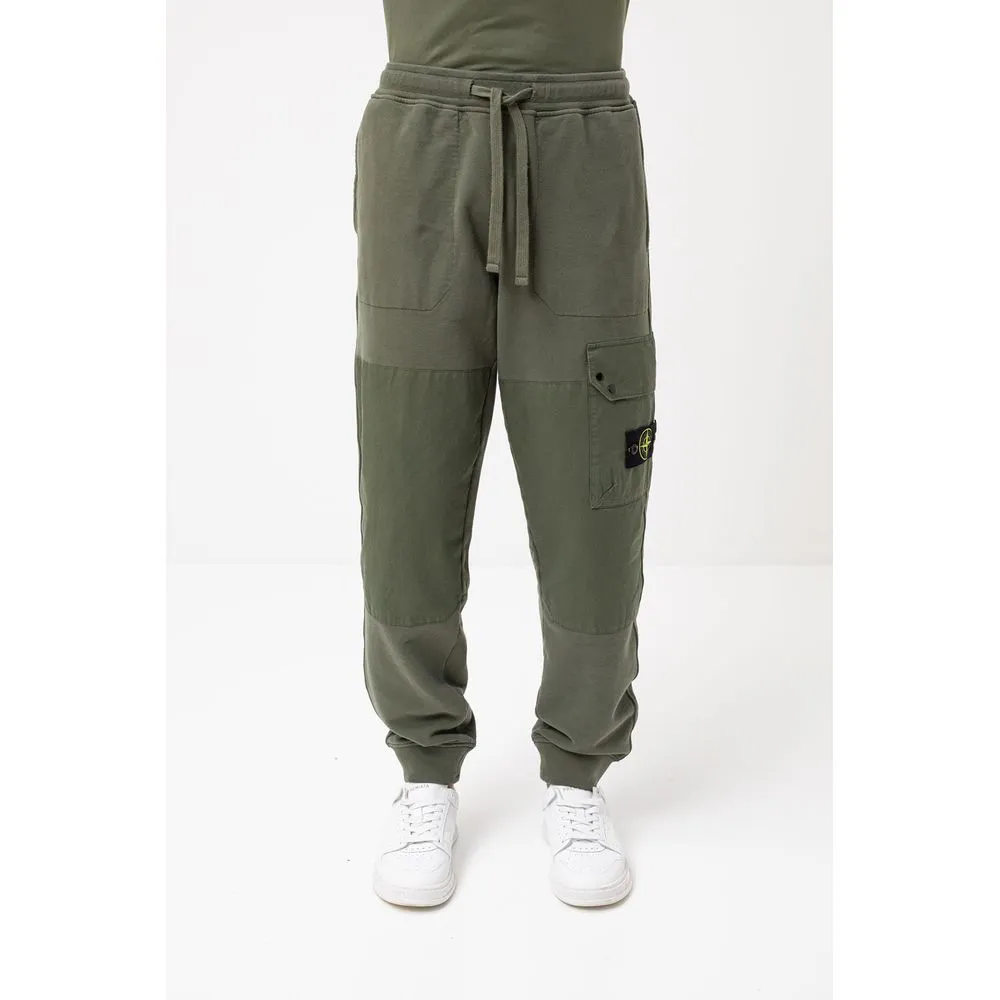 Stone Island Green Cotton Men Pants