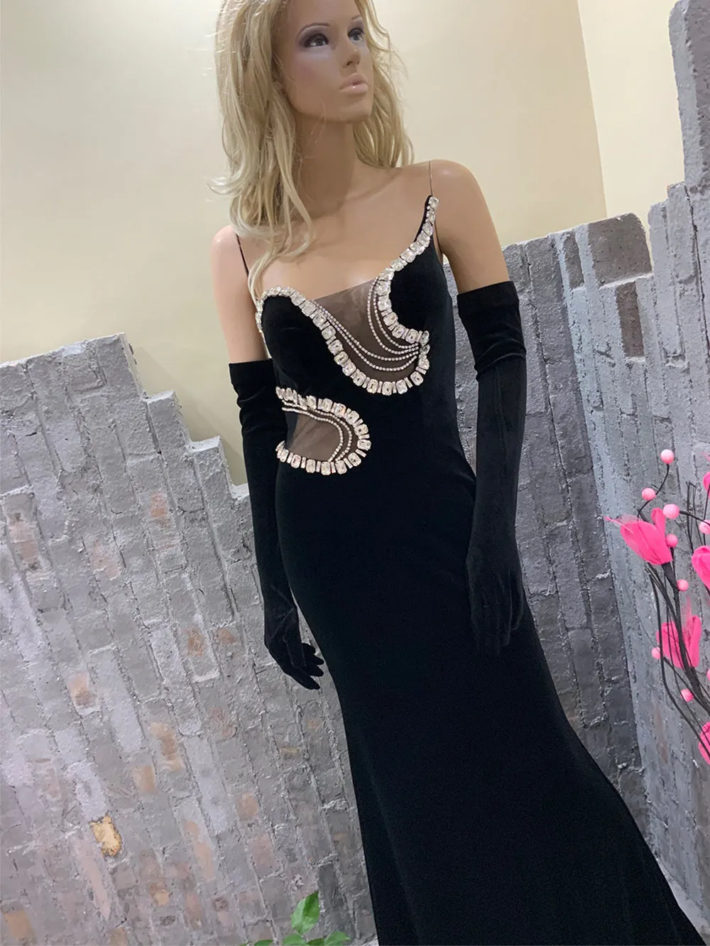 Strapless Sleeveless Refined Maxi Bodycon Dress HT20800