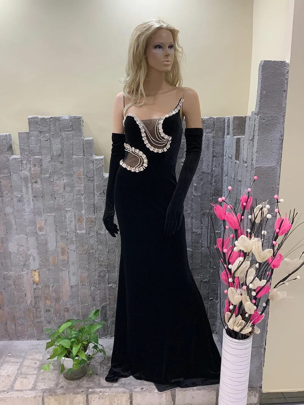 Strapless Sleeveless Refined Maxi Bodycon Dress HT20800