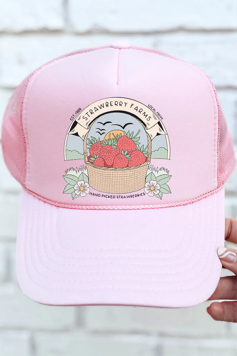 Strawberry Farms Otto Soft Pink Foam Front Trucker Hat