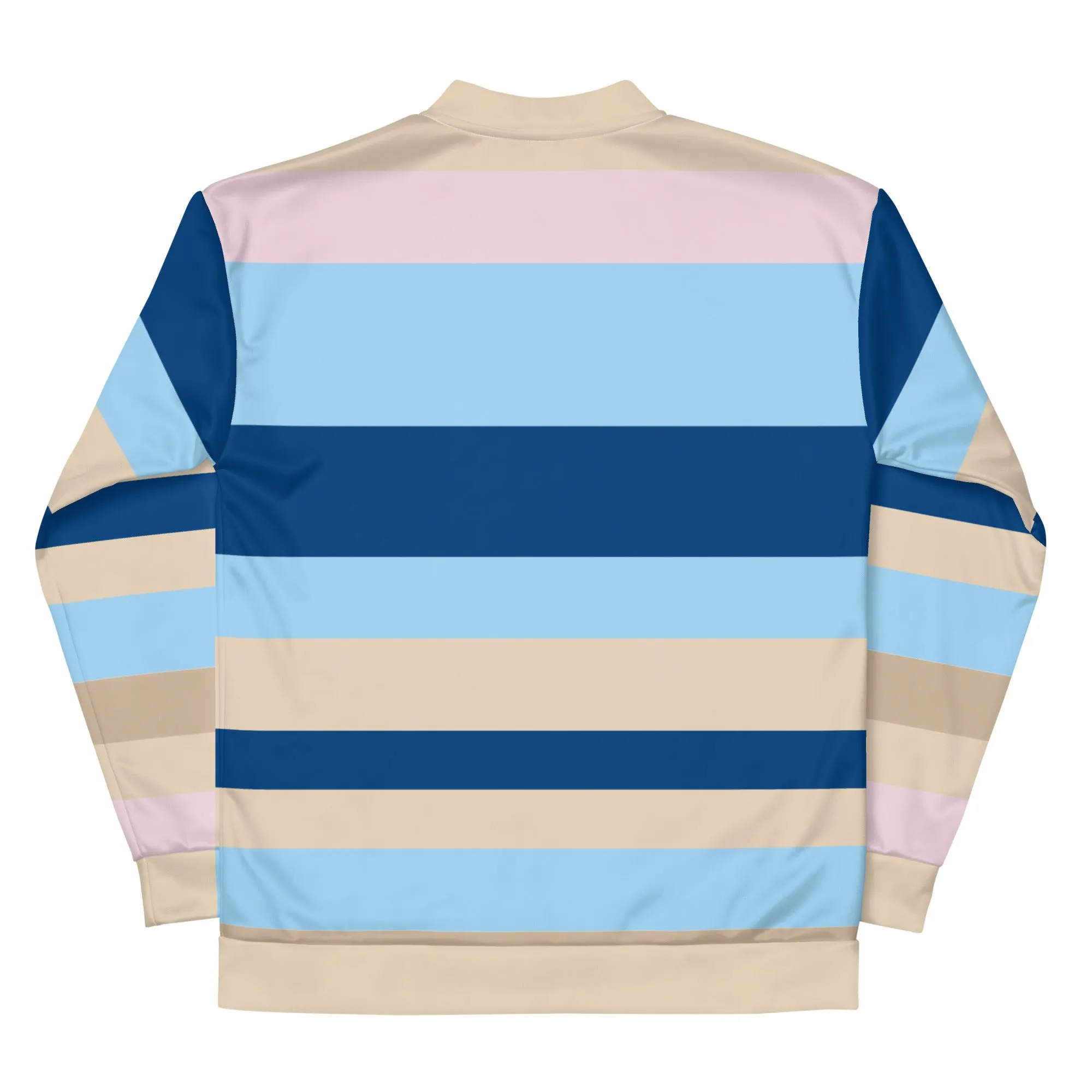 Stripes Multi Color - Inspired By Zendaya - Sustainably Made Unisex Bomber Jacket