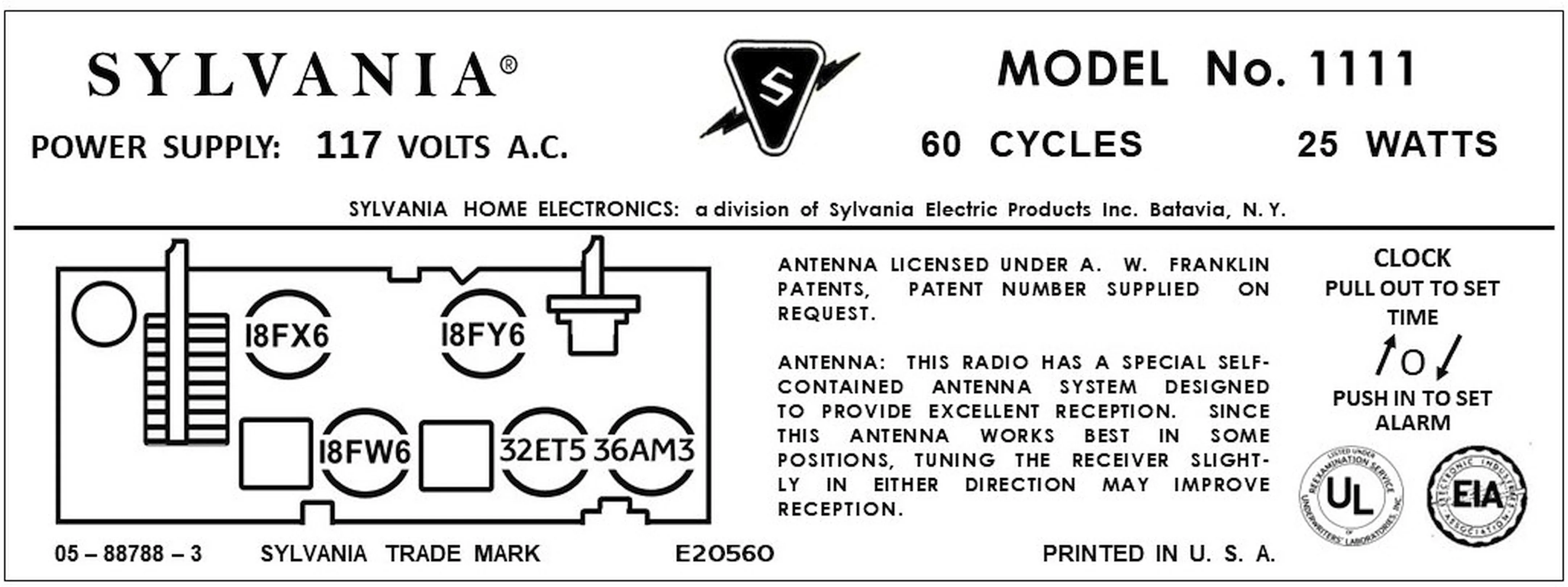 SYLVANIA-1111