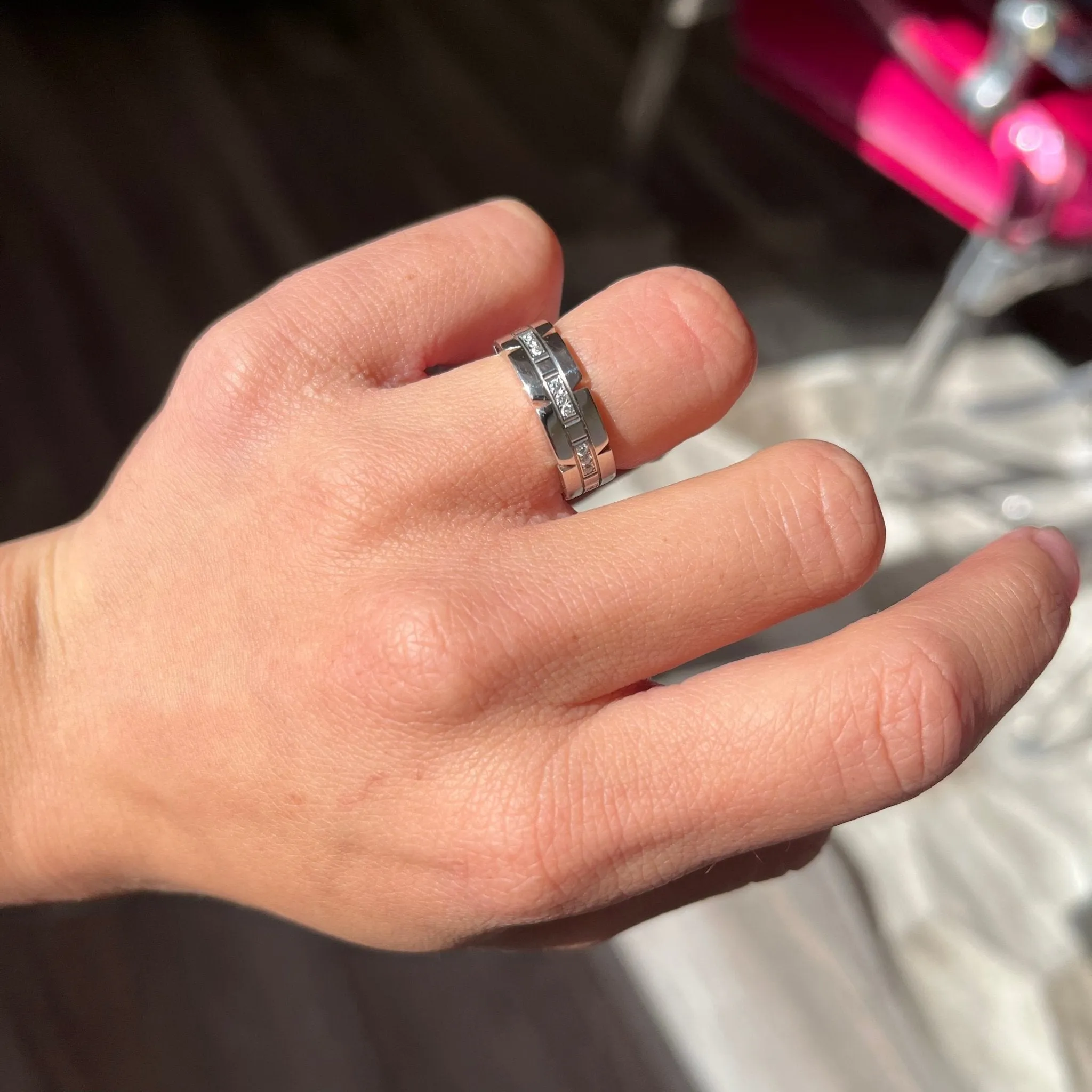 Tank Francaise Diamond Band by Cartier