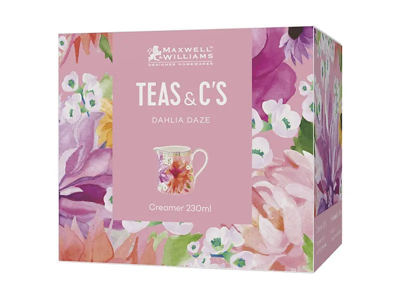 Teas & C's Dahlia Daze Creamer 230ml Pink Gift Boxed HV0367