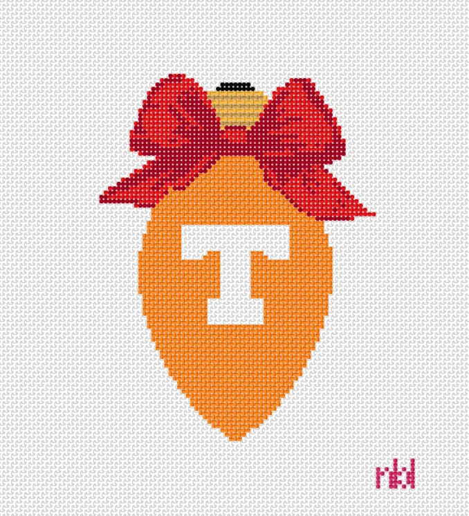 Tennessee Christmas Bow Light Bulb