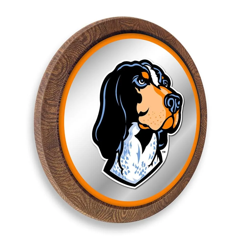 Tennessee Volunteers: Mascot - "Faux" Barrel Top Mirrored Wall Sign