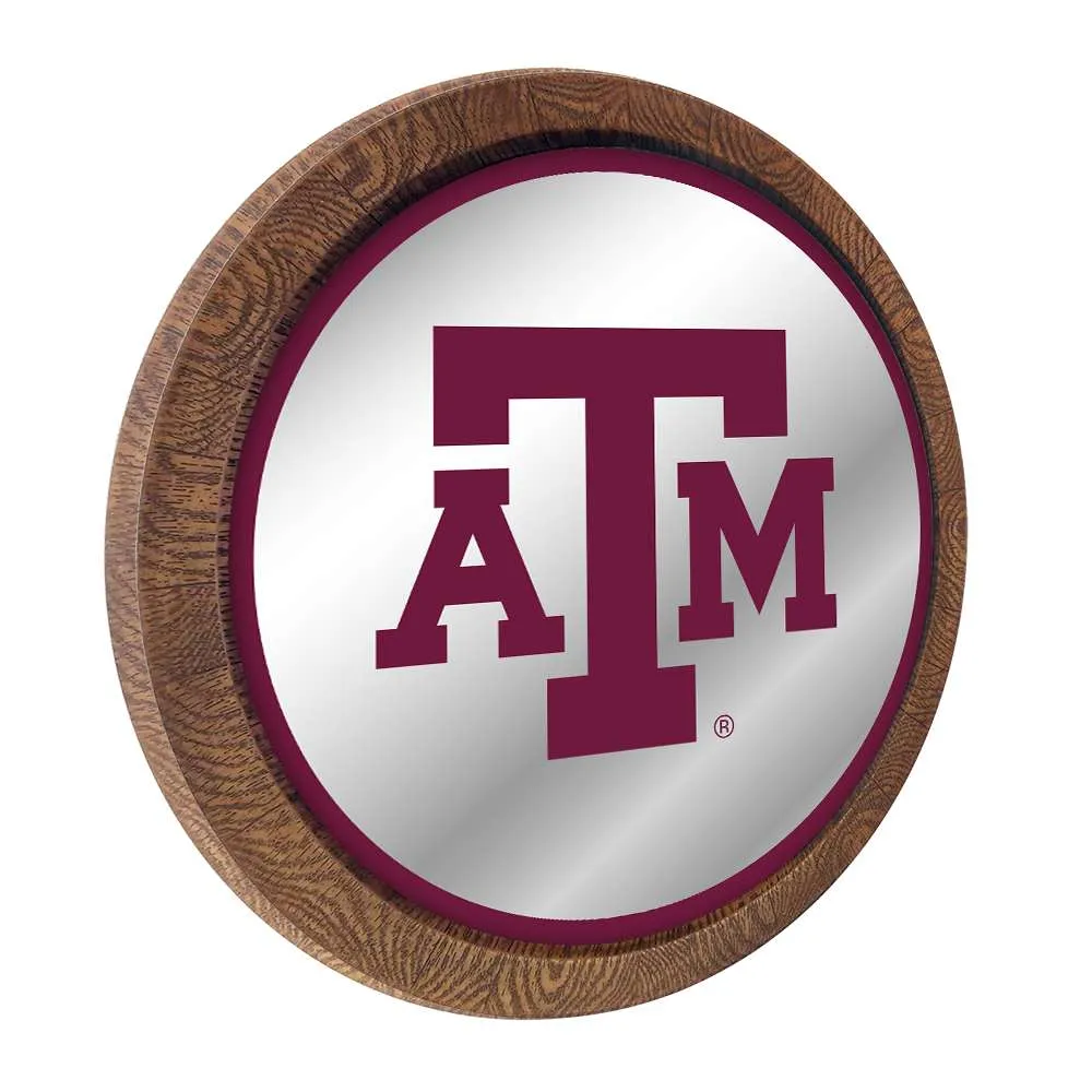 Texas A&M Aggies: "Faux" Barrel Top Mirrored Wall Sign