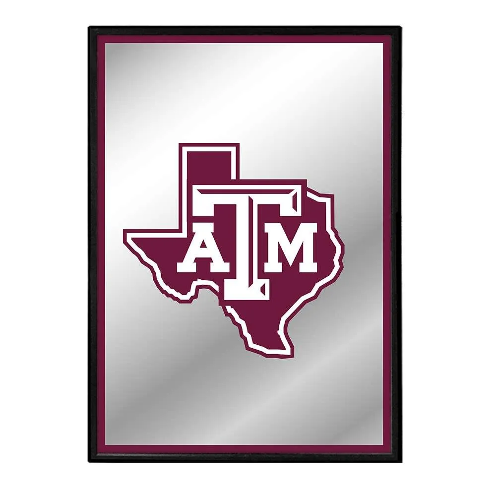 Texas A&M Aggies: Texas - Framed Mirrored Wall Sign