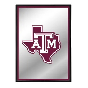 Texas A&M Aggies: Texas - Framed Mirrored Wall Sign